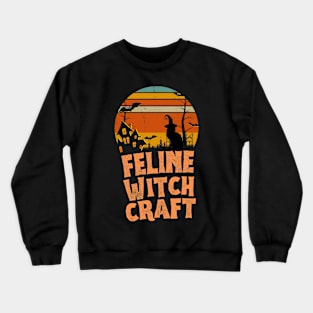 Halloween Cat Orange Cat Crewneck Sweatshirt